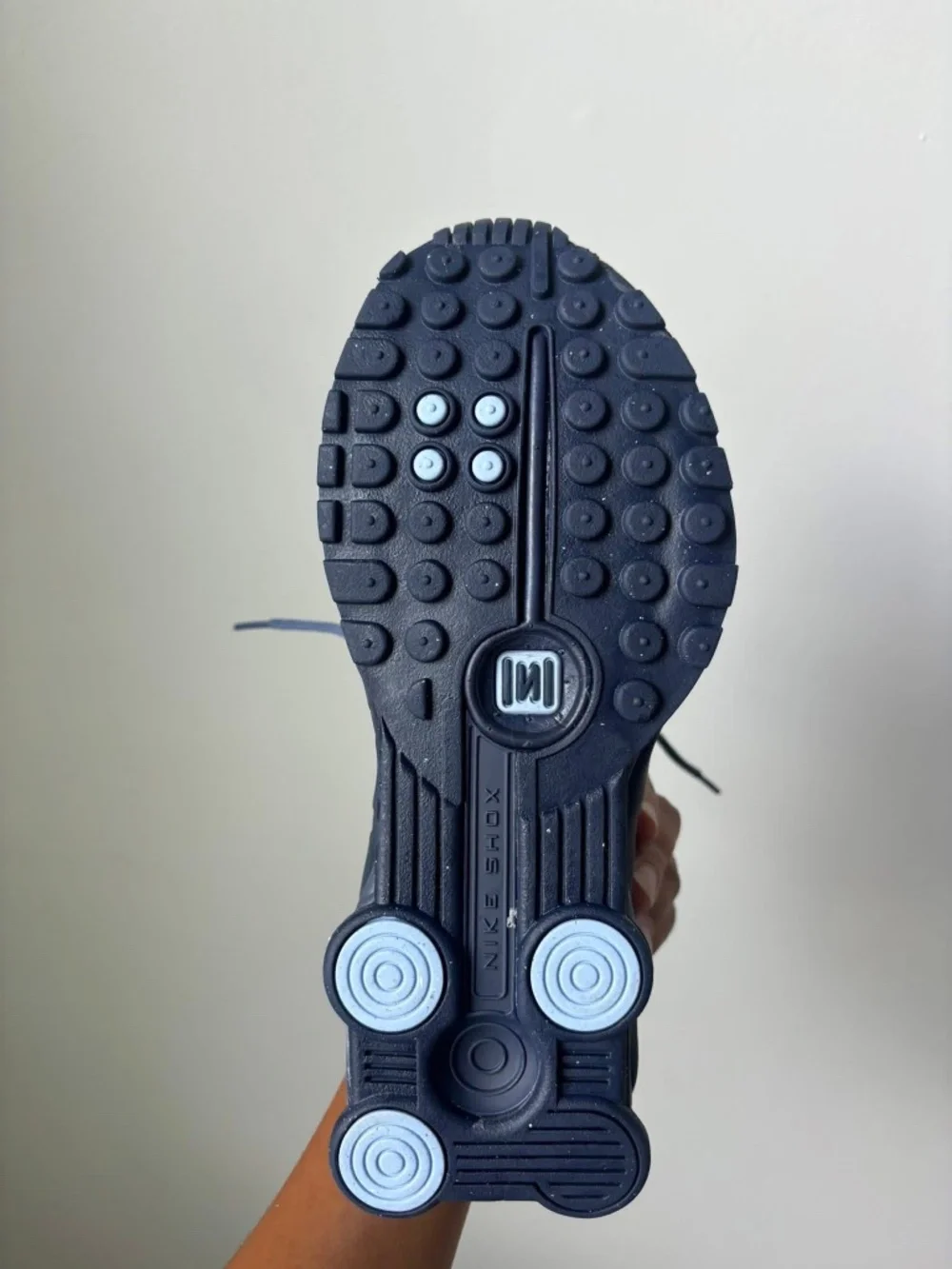 Navy Blue Nike Shox R4